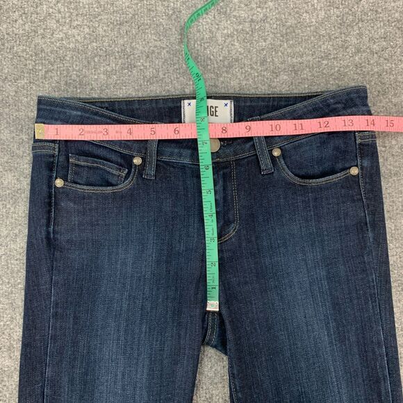Paige Jean Womens 26 Trinity Wash Blue Cotton Stretch Denim Verdugo Ankle Skinny - Picture 5 of 13
